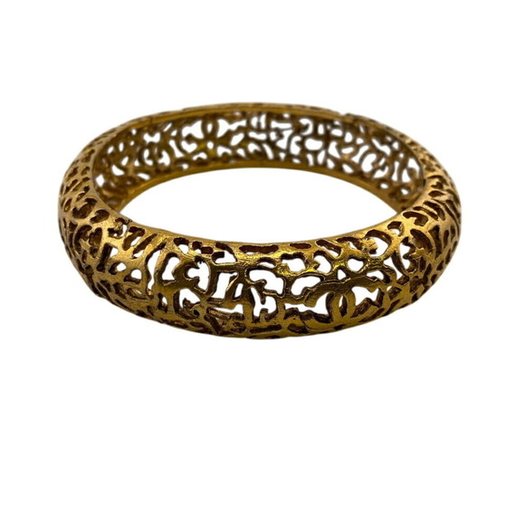 CHANEL Gold Logo Bracelet - Picture 1 of 8